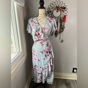 Floral wrap dress